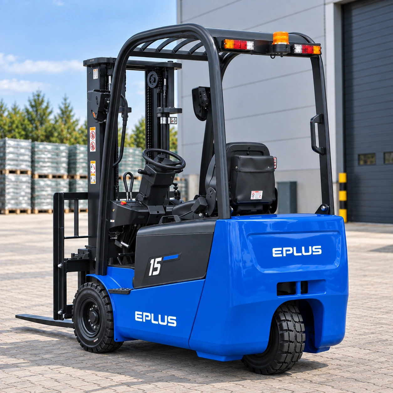 Трёхопорный электрический погрузчик EPLUS CPDS15