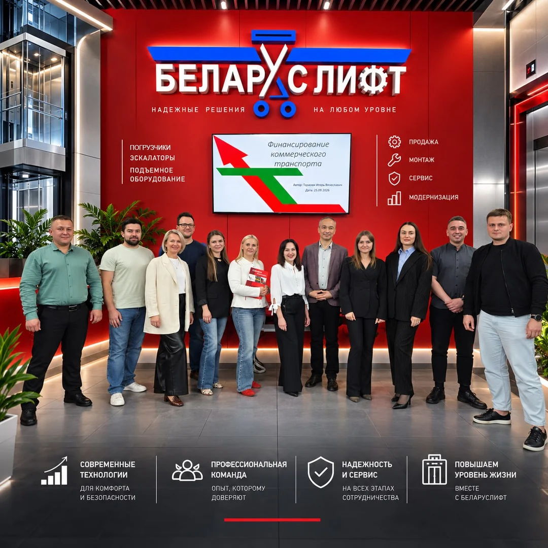 Участники встречи Беларуслифт и Подъёмные технологии по финансированию коммерческого транспорта